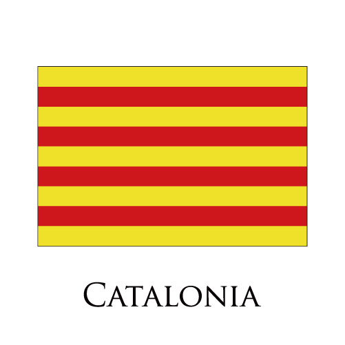 Catalonia flag logo iron on paper